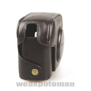 Canon PowerShot G12 Coffee Leather Case Bag Cover