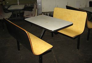 All in One 4 Seater Canteen Employee Break Area Tables Chairs 3 