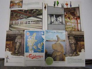 Vintage Carlsberg Beer Copenhagen Brochure and Map
