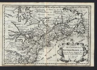Canada Hudson Bay St. Lawrence River Great Lakes 1699 Sanson antique 