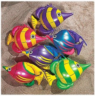 Striped Inflatable Tropical Fish LUAU pool PARTY DECORATIONS