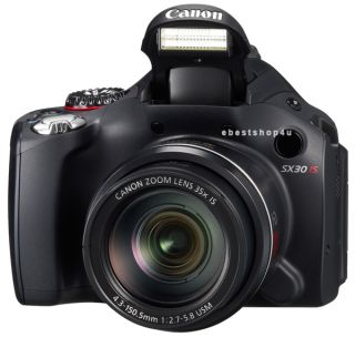 Canon PowerShot SX30 IS 14.1 MP 35X Zoom 720P HD Digital Camera BLK+ 