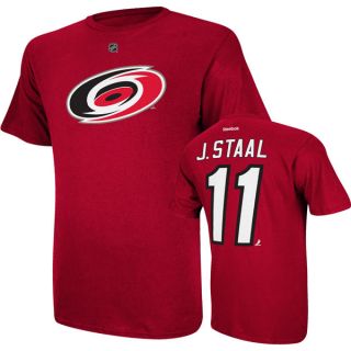  Staal Red Reebok Name and Number Carolina Hurricanes T Shirt