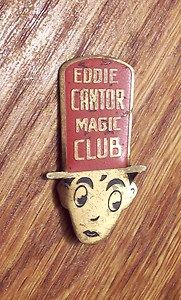 Rare Antique Eddie Cantor Magic Show Brooch Pin Pebeco Toothpaste 