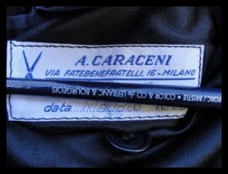Bespoke A. Caraceni Milan Custom Dark Blue Wool Blazer Jacket Sz L 