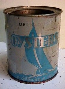 PT Delicious Oysters Tin Oyster MT Vernon Packing Co MT Vernon MD 233 