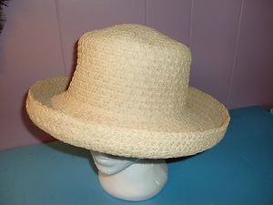 Vintage Cappelli Straworld Straw Bucket Bonnet Womens Hat Cap Sun 