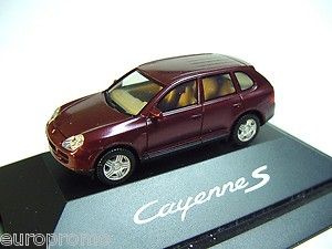87 Herpa 2002 Porsche Cayenne s SUV Carmona Red Met Very RARE Dealer 