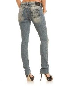 NEW $128 GUESS STARLET SKINNY CARRANZA STUDDED JEANS   TUMBLEWEED WASH 