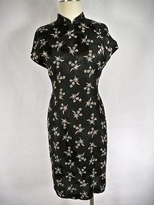 Carole Little Black White Oriental Style Dress 12