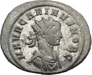 Carinus as Caesar 282AD Silvered Ancient Roman Coin Jug Patera Knife 