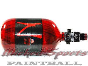 Ninja Carbon Fiber HPA Tank Nitro Air 68 4500 PRO Regulator Candy Red
