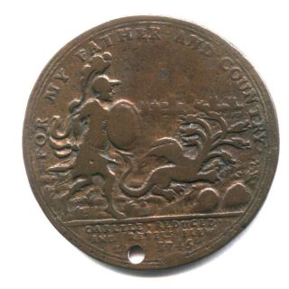 1745 Will Duke of Cumberland Carlile Fighting A 7 Headed Monster Medal 