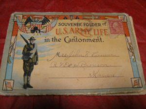 World War 1 Cantonment Postcard Souvenir Folder Army Life Book 1918 