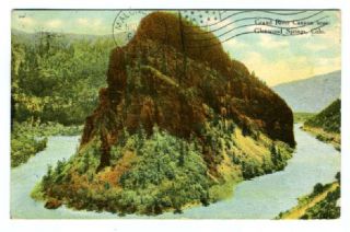 grand river canyon glenwood springs co postcard 1911