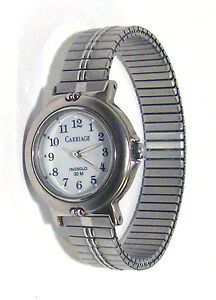 Timex Carriage Indiglo WR 30 M Stainless Steel Expansion Band Ladies 