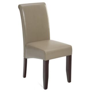 Jofran Carlsbad Cherry Bonded Leather Dining Chair in Sandstone