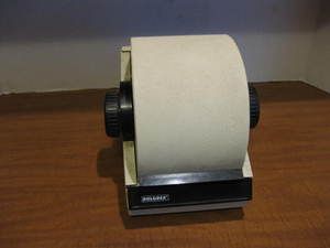 VINTAGE ROLODEX TAN METAL ROTARY CARD FILE MODEL 2254 Tabs Cards