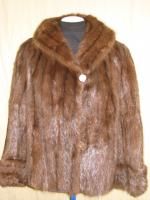   Unsheared Beaver Fur Jacket Coat Furs by Mironoff Canada M