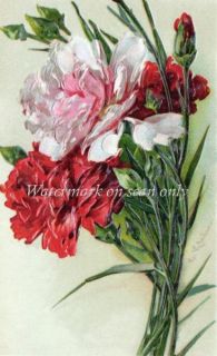 Catherine Klein Carnations Pink REPRO CARD frm Postcard