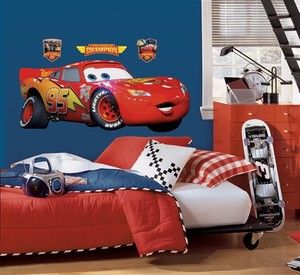 Lightning McQueen Disney Cars 2 Room Stick UPS Mural 38 inches Wall 
