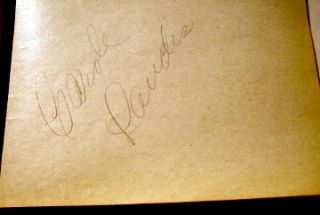 Carole Landis Actress Signature from Old Autograph Book Original 
