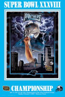 RARE Carolina Panthers Super Bowl XXXVIII V Patriots 2004 