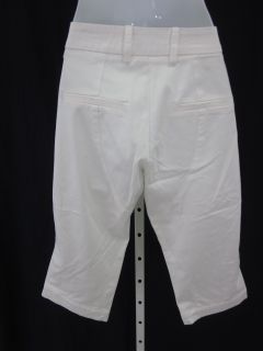 Flavio Castellani White Cotton Capri Pants Slacks Sz 40