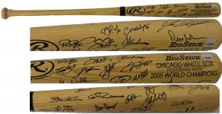 2005 Chicago White Sox Team Signed Engraved Big Stick Bat w 27 