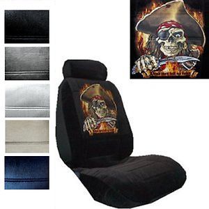 SEAT COVERS CAR TRUCK SUV PIRATE DEAD MEN TELL NO TALES LOW BACK pp 4