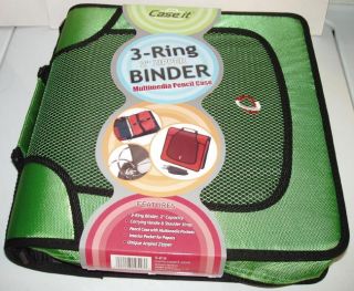 case it 3 ring binder new with multimedia case