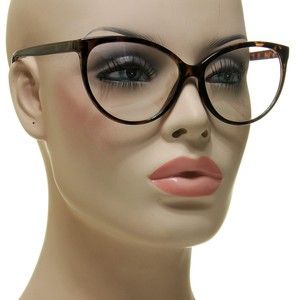   Smart Sexy Womens Cat Eye Glasses Thin Brown Tortoise Frame Eyeglasses