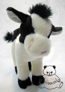 Sweet Cream Cow Calf Cuddle Plush Toy Stuffed Animal Douglas Black 