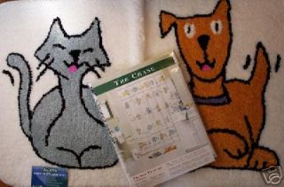 Dog Cat Chase Shower Curtain with Shower Hooks and Bath Mat Rug Set 