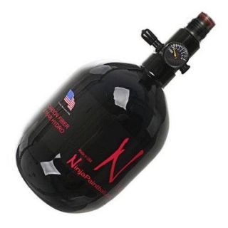 Ninja Carbon Fiber N2 Paintball Tank 45CI 4500psi Black