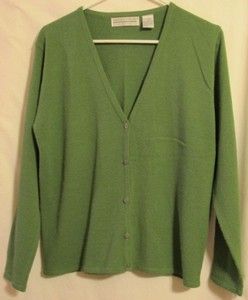 Carolyn Taylor Green Sweater Ladies Size M