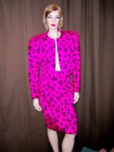 Carolyne Roehm Sexy Pink Silk Leopard Skirt Suit 8