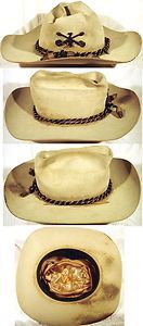 Vintage Stetson Hat with 7th Cavalry Insignia Hat Cord