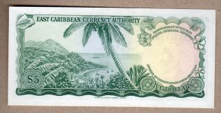 East Caribbean Currency Authority 1965 5 Dollars AU UNC