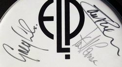 Emerson Lake Palmer Signed 1992 Promo Remo Drumhead Autograph by All 3 