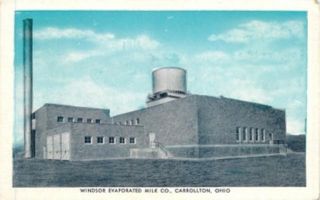 Carrollton Ohio Windsor Evaporated Milk Company Postcard