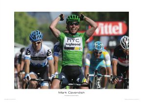 Mark Cavendish Green Jersey Tour de France 2011 Cycling Poster Print 