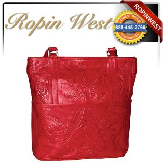 519s Ropin West Leather Tote Handbag Purse Shoulder Bag