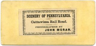 Beaver Station PA Catawissa Railroad Train 1860s John Moran Stereoview 