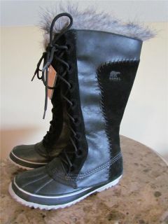 Sorel Wms Cate Black Great Snow Boot Size 9 Euro 40