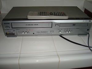 Sanyo DVW 7100A 4 Head VHS DVD CD Player with Remote