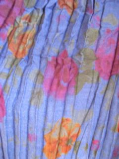 Carole Little New 100 Rayon Germany 14 Pleated Floral Print Semi Sheer 