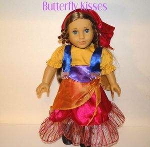   Costume 6 Pieces Halloween Marie Cecile Doll Clothes Fit American Girl
