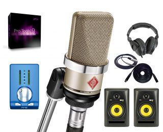 Neumann TLM102 + Babyface + Pro Tools 9 + RP8s + HD280s + (2) 1/4 to 