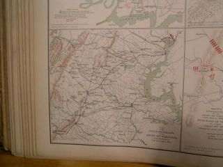 Battles Cedar Mountain Bull Run VA 1895 Civil War Map